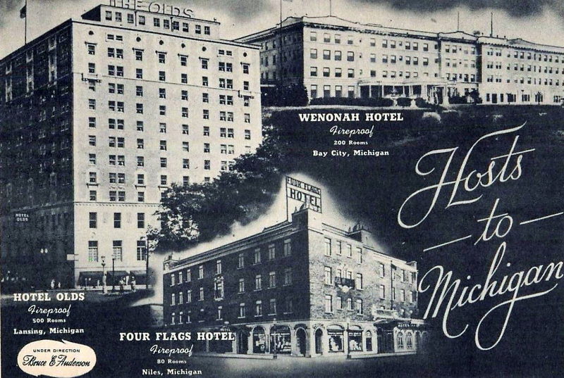 Four Flags Hotel - Vintage Postcard